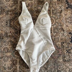 Chic Striped White Kids Bodysuit
